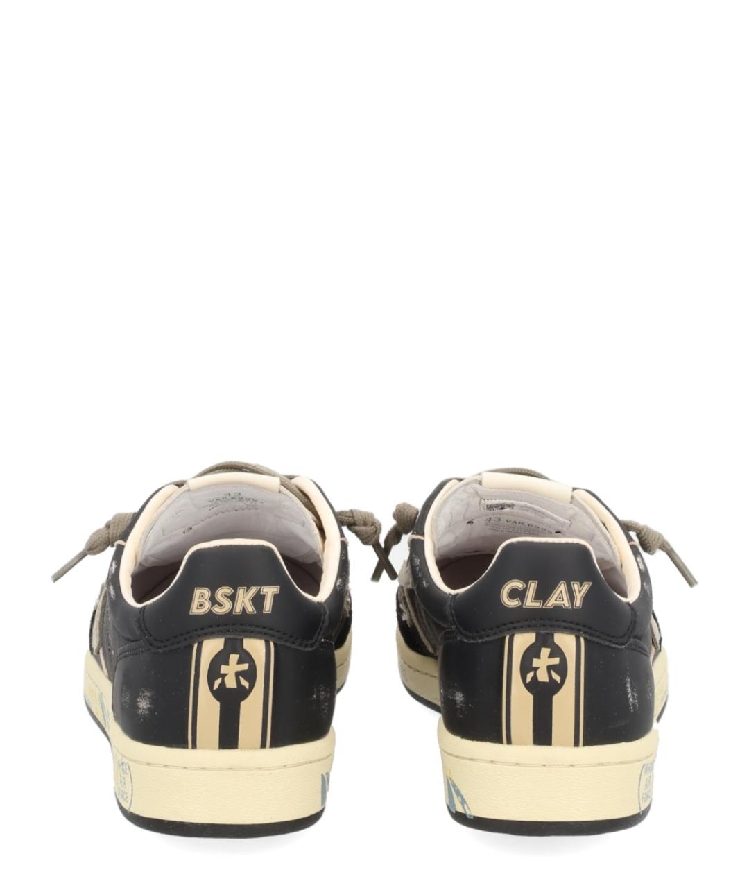 PREMIATA Черные кожаные низкие кроссовки / кеды, фото 4