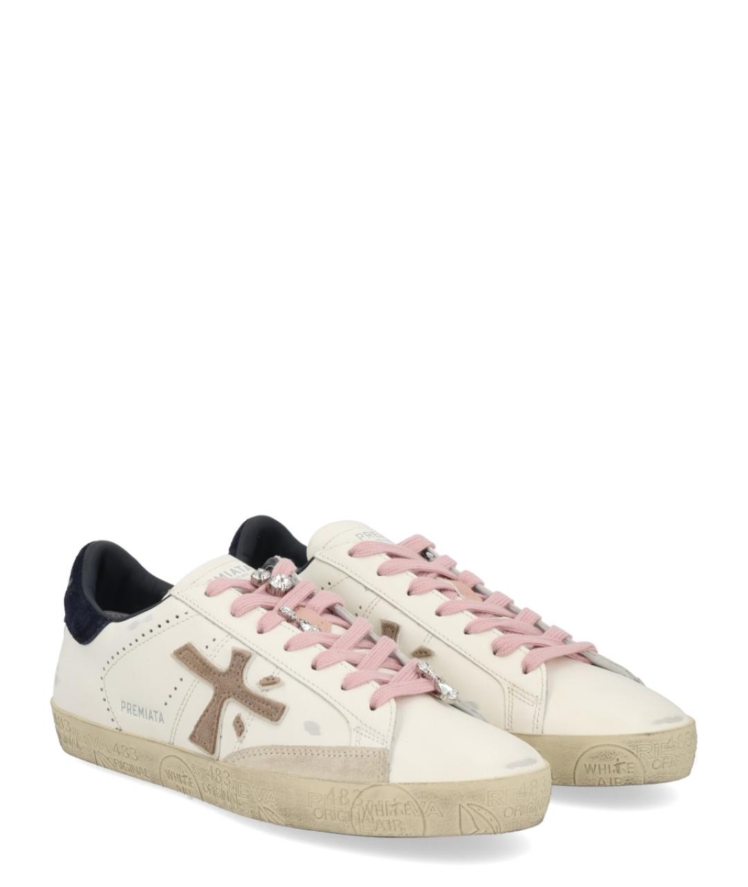 PREMIATA Белые кожаные кеды, фото 2