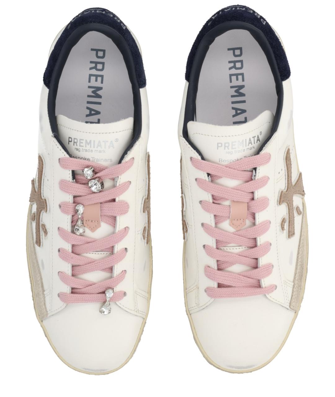 PREMIATA Белые кожаные кеды, фото 6