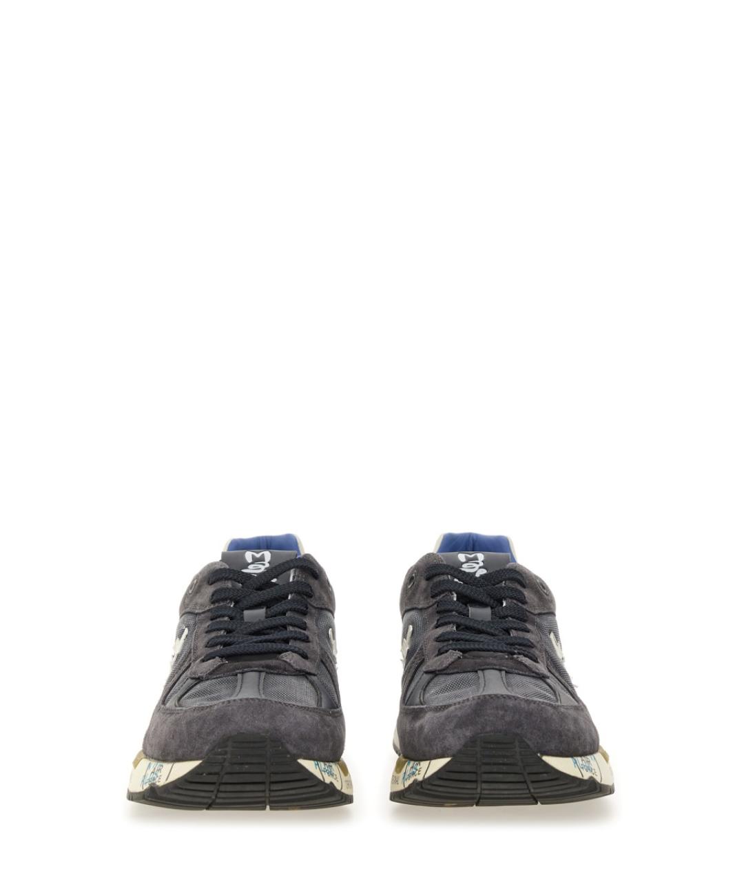 PREMIATA Серые текстильные низкие кроссовки / кеды, фото 4