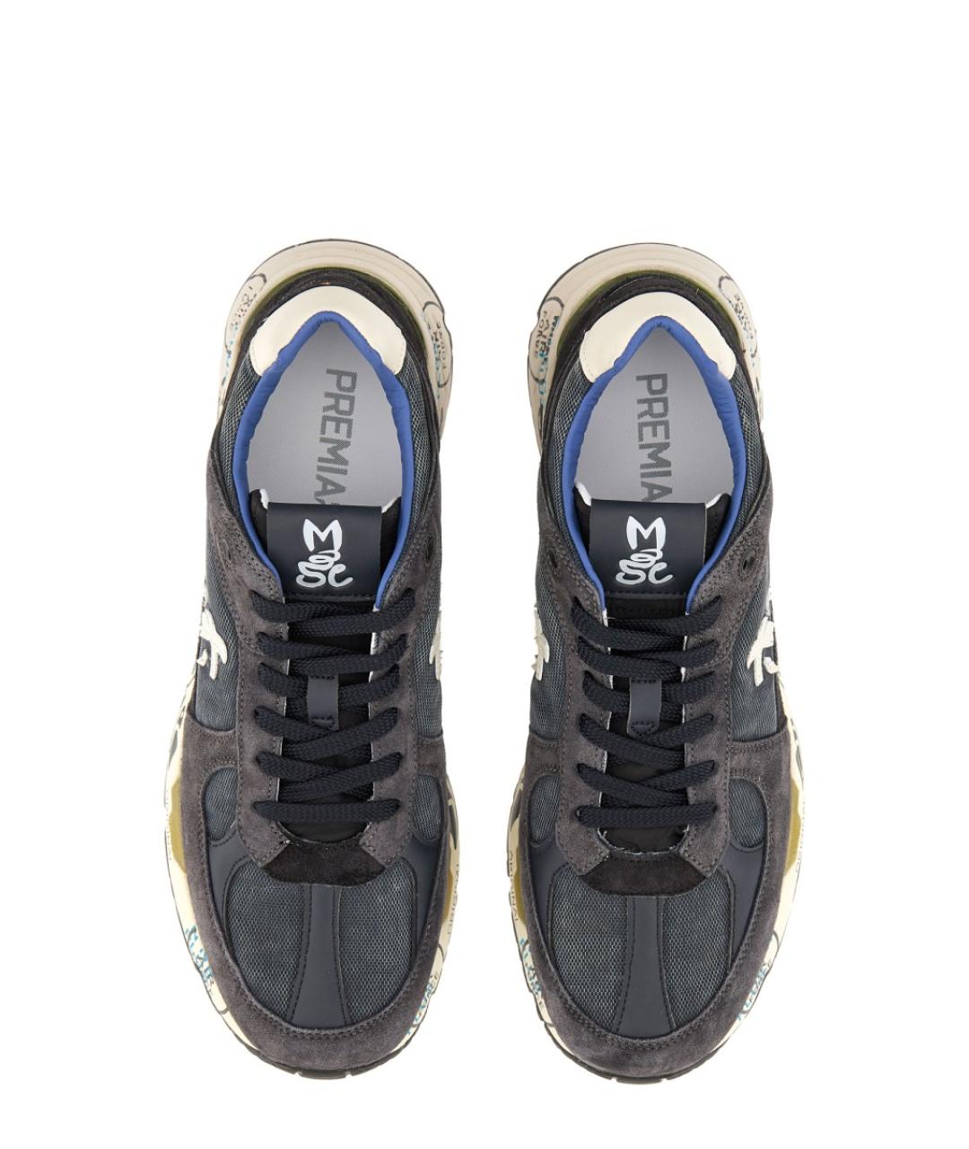 PREMIATA Серые текстильные низкие кроссовки / кеды, фото 6