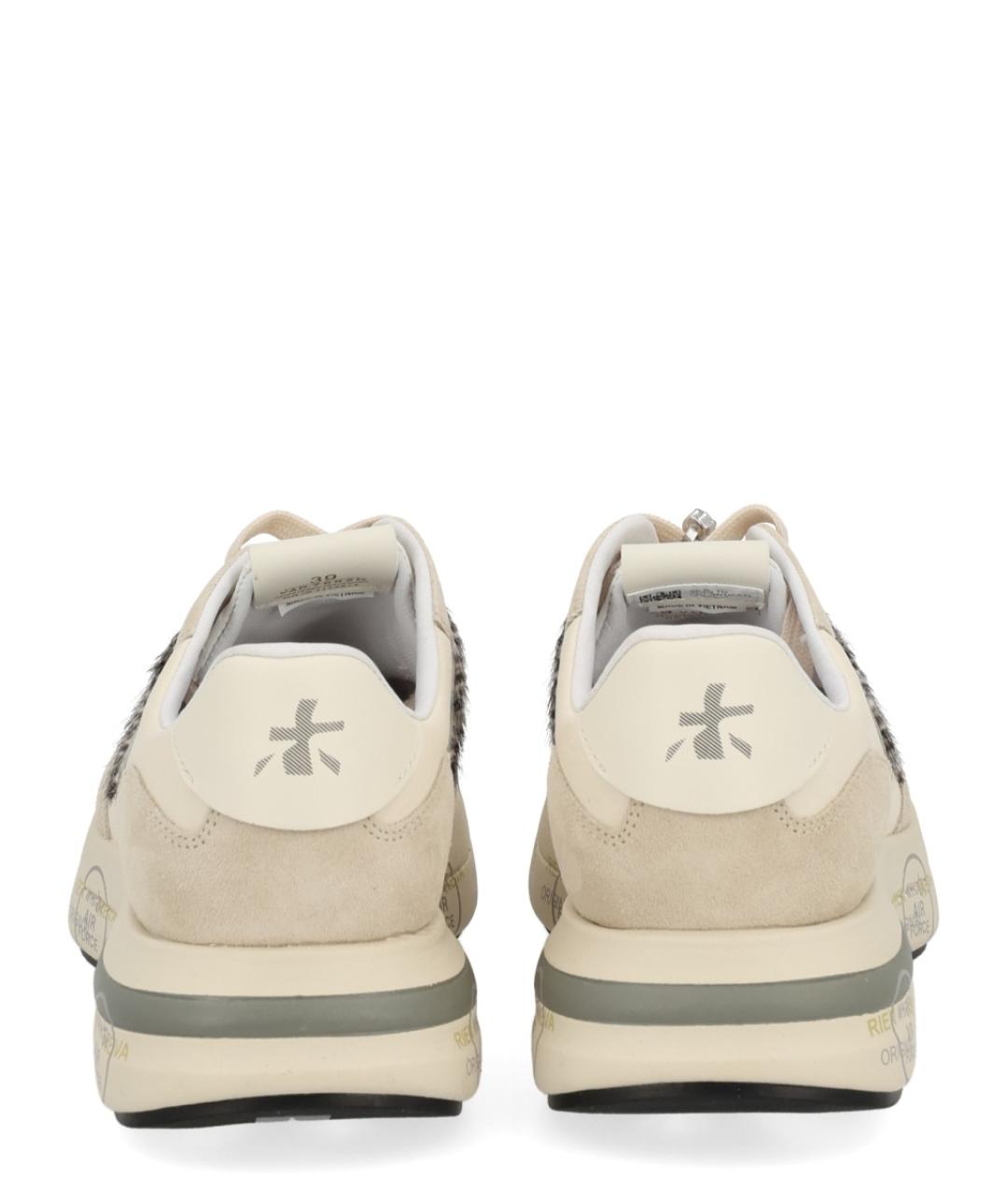 PREMIATA Бежевые текстильные кроссовки, фото 4