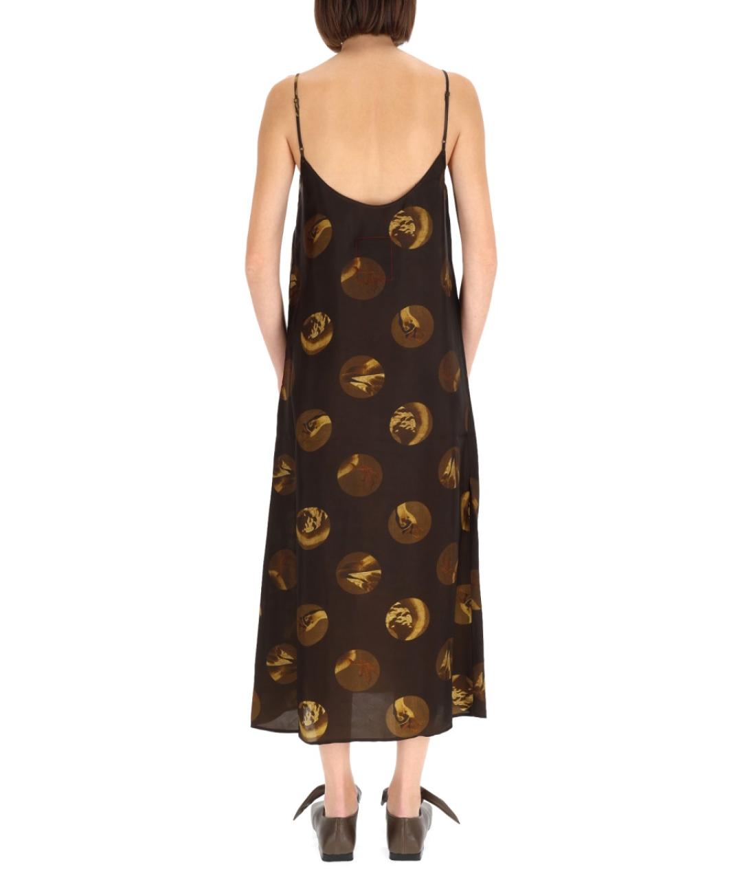 UMA WANG Коричневое вискозное повседневное платье, фото 3