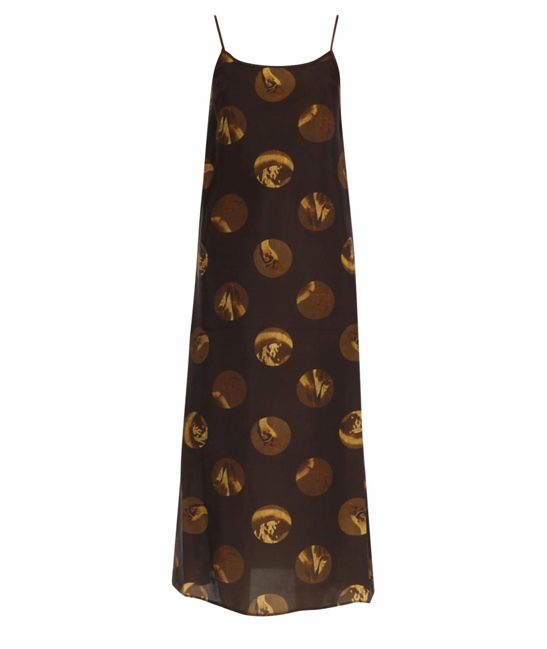UMA WANG Коричневое вискозное повседневное платье, фото 1