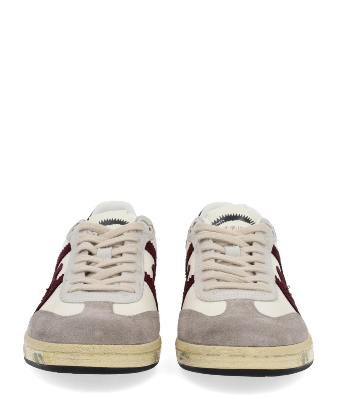 PREMIATA Белые кожаные низкие кроссовки / кеды, фото 3