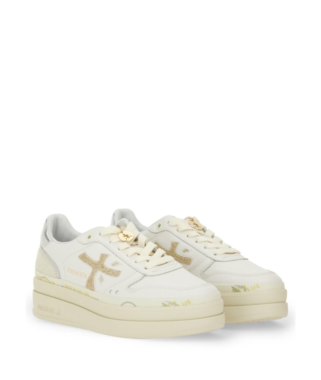 PREMIATA Белые кожаные кроссовки, фото 2