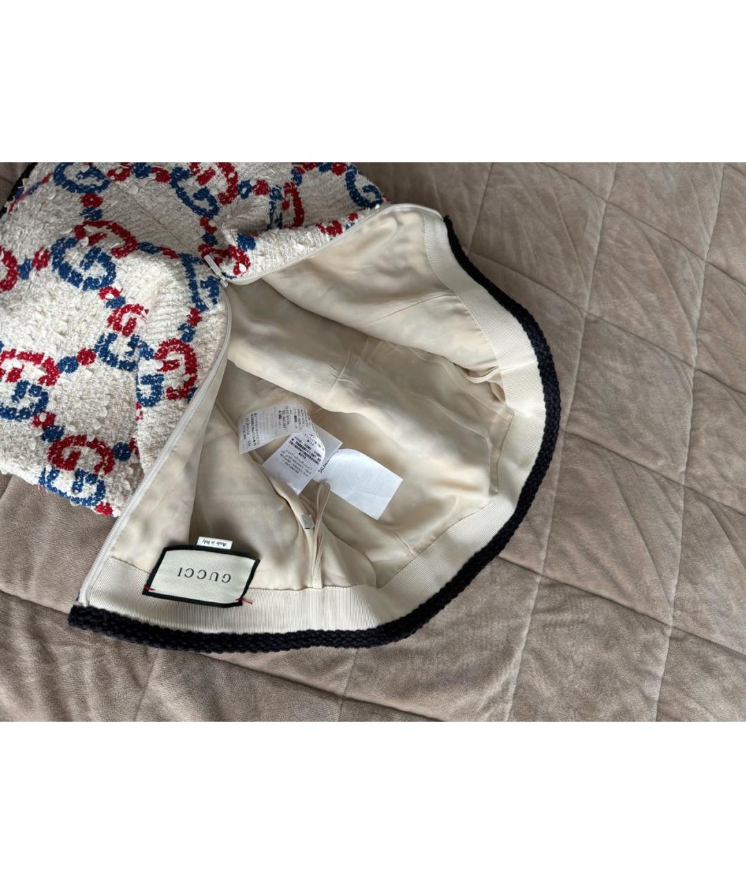 GUCCI Мульти хлопковая юбка мини, фото 2