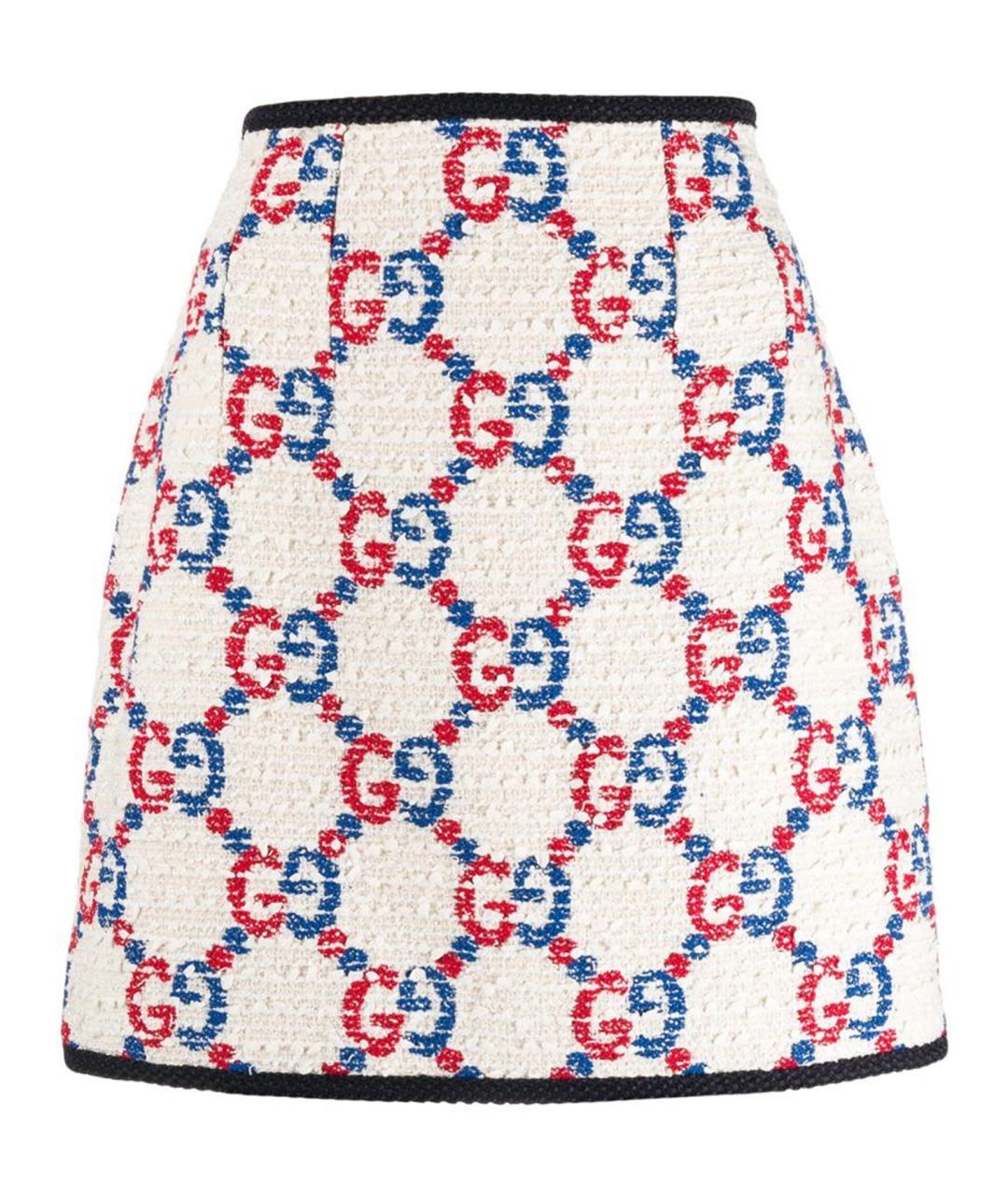 GUCCI Мульти хлопковая юбка мини, фото 1