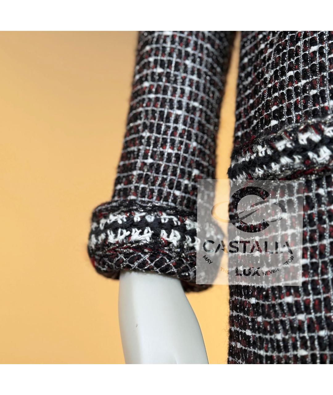 CHANEL Черный твидовый жакет/пиджак, фото 7