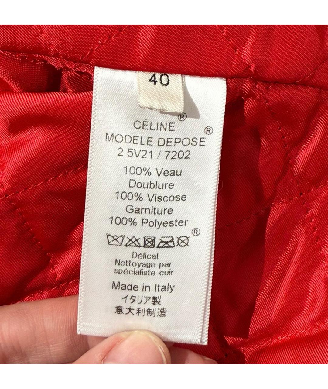 CELINE Черная кожаная куртка, фото 7