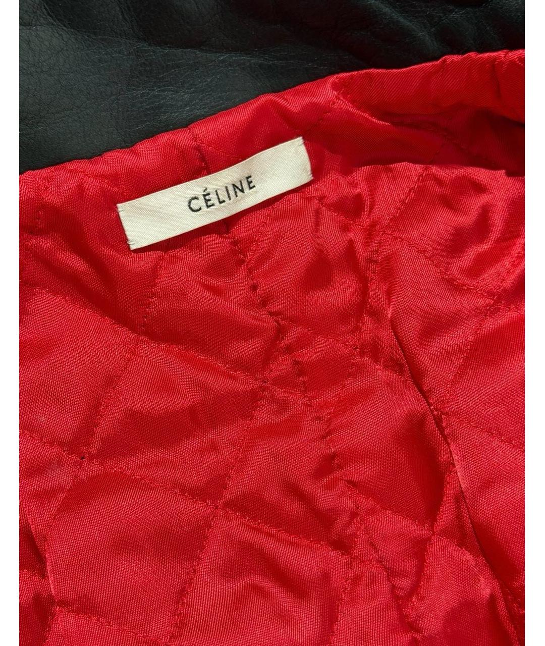 CELINE Черная кожаная куртка, фото 3