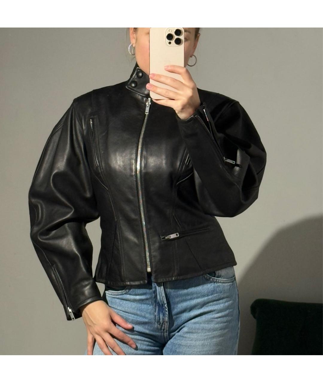 CELINE Черная кожаная куртка, фото 5