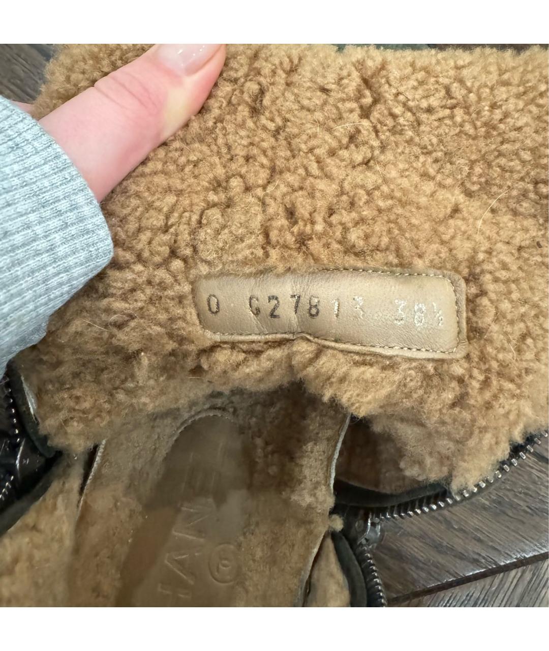 CHANEL Хаки замшевые ботинки, фото 5