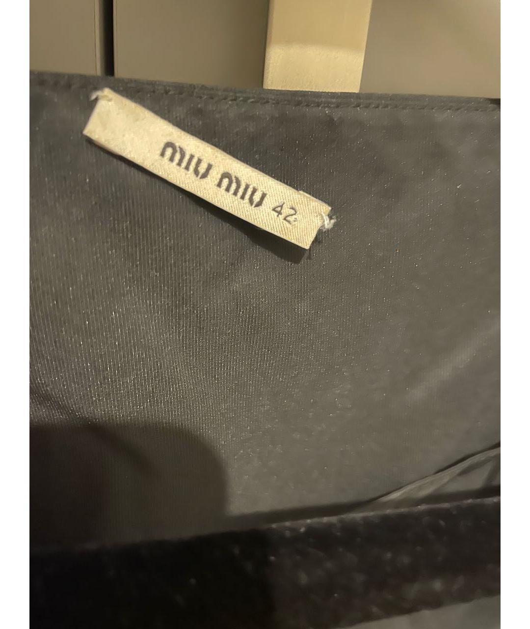 MIU MIU Черное полиэстеровое коктейльное платье, фото 3