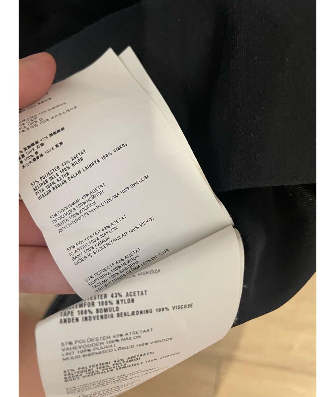 MIU MIU Черное полиэстеровое коктейльное платье, фото 6