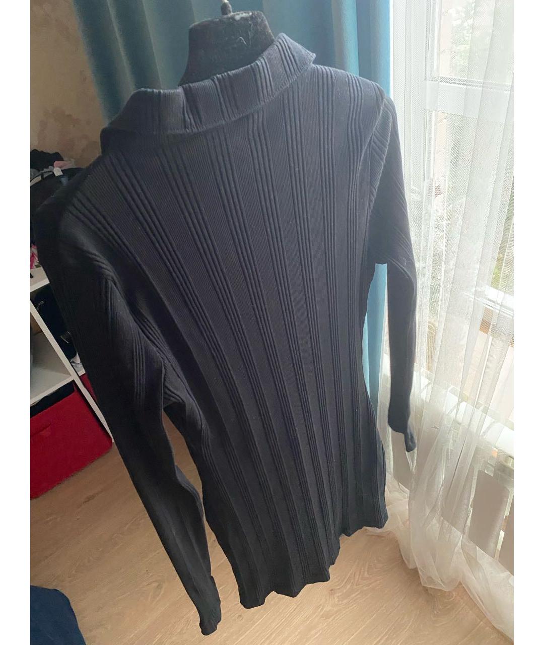 CALVIN KLEIN Черное хлопковое повседневное платье, фото 3