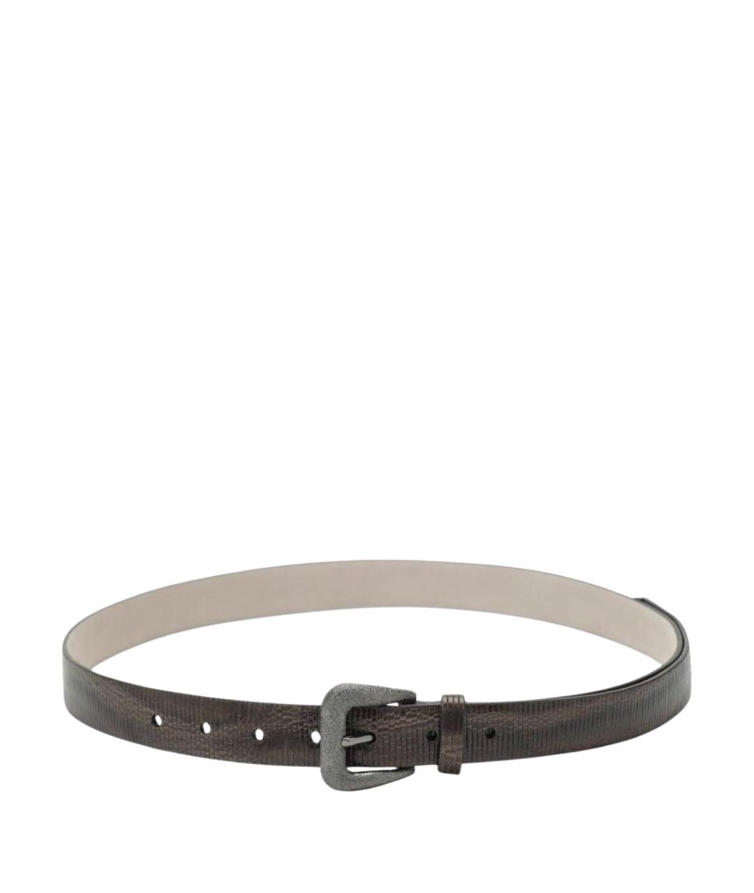 BRUNELLO CUCINELLI Зеленый кожаный ремень, фото 1