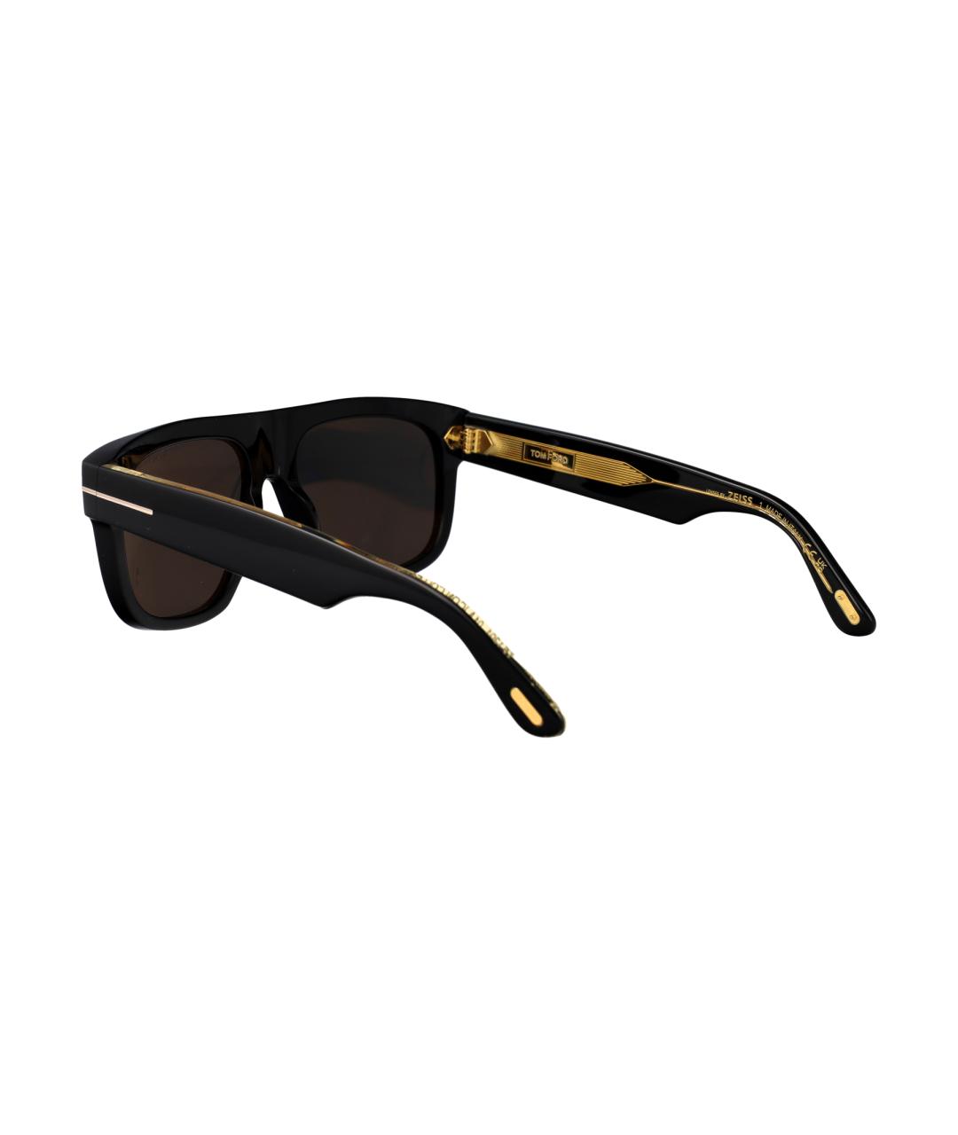 TOM FORD Черные пластиковые солнцезащитные очки, фото 4