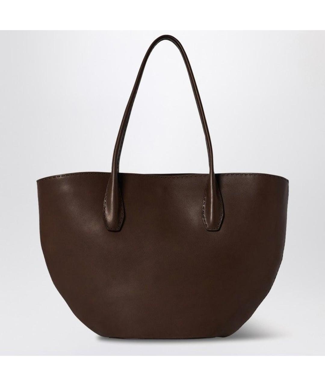 THE ROW Коричневая кожаная сумка тоут, фото 3