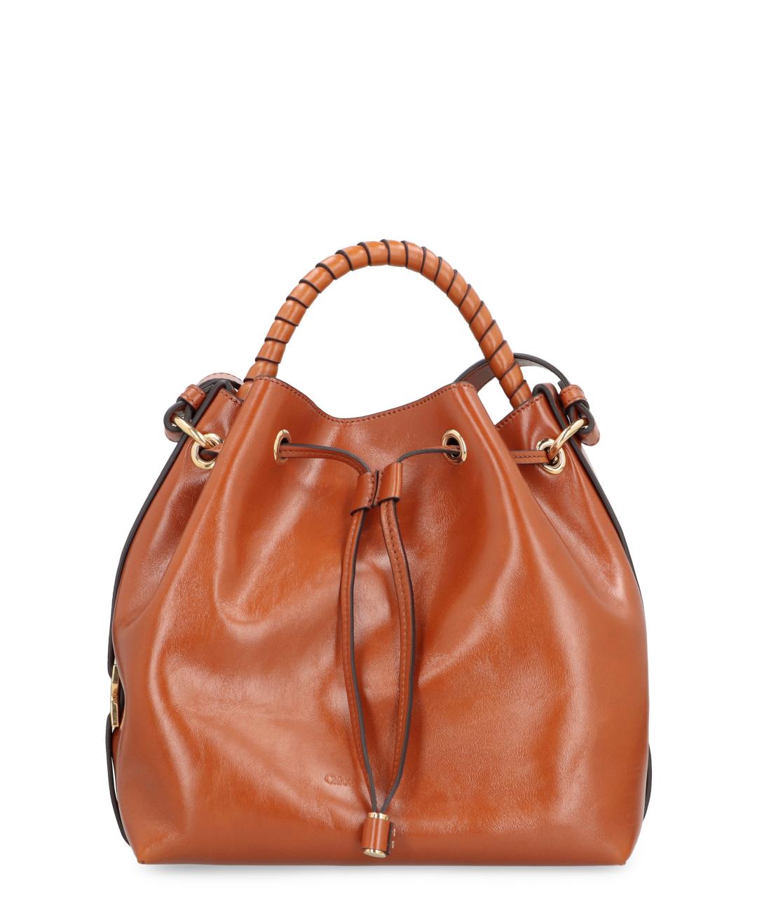 CHLOE Коричневая кожаная сумка через плечо, фото 1