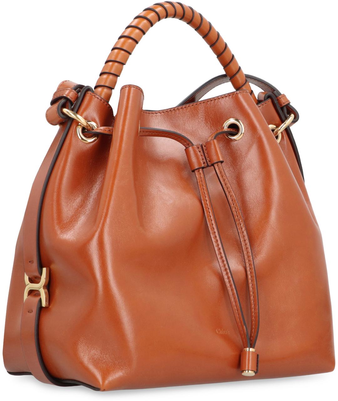 CHLOE Коричневая кожаная сумка через плечо, фото 3