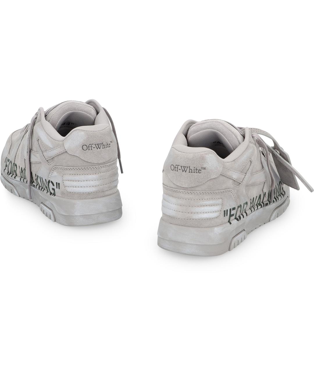 OFF-WHITE Серые синтетические низкие кроссовки / кеды, фото 4