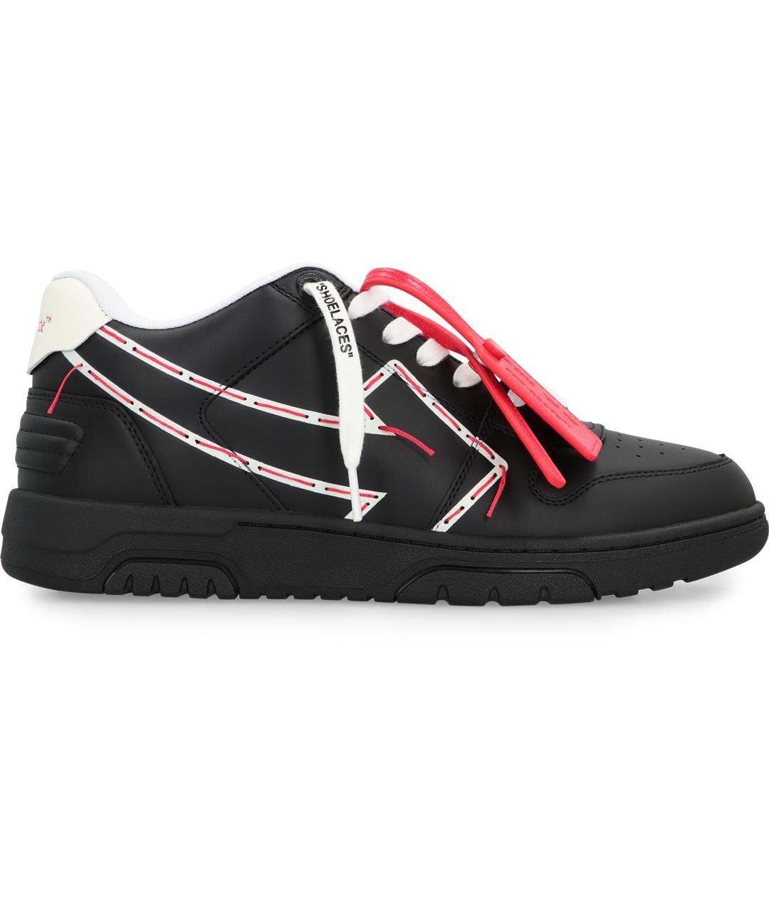 OFF-WHITE Черные синтетические низкие кроссовки / кеды, фото 2