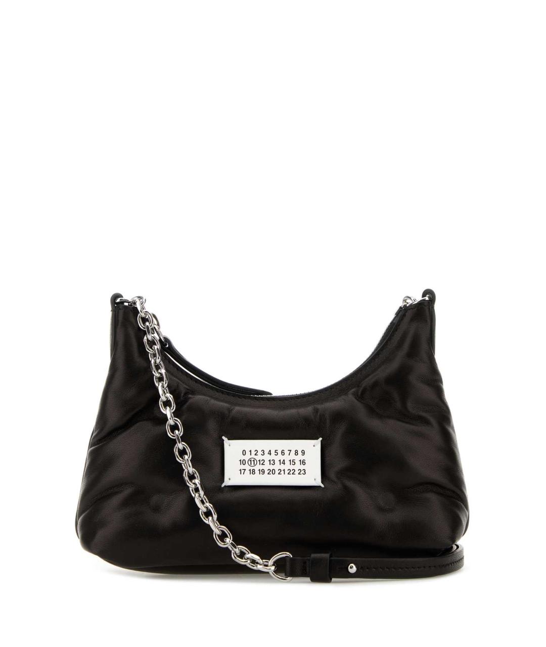 MAISON MARGIELA Черная кожаная сумка с короткими ручками, фото 1