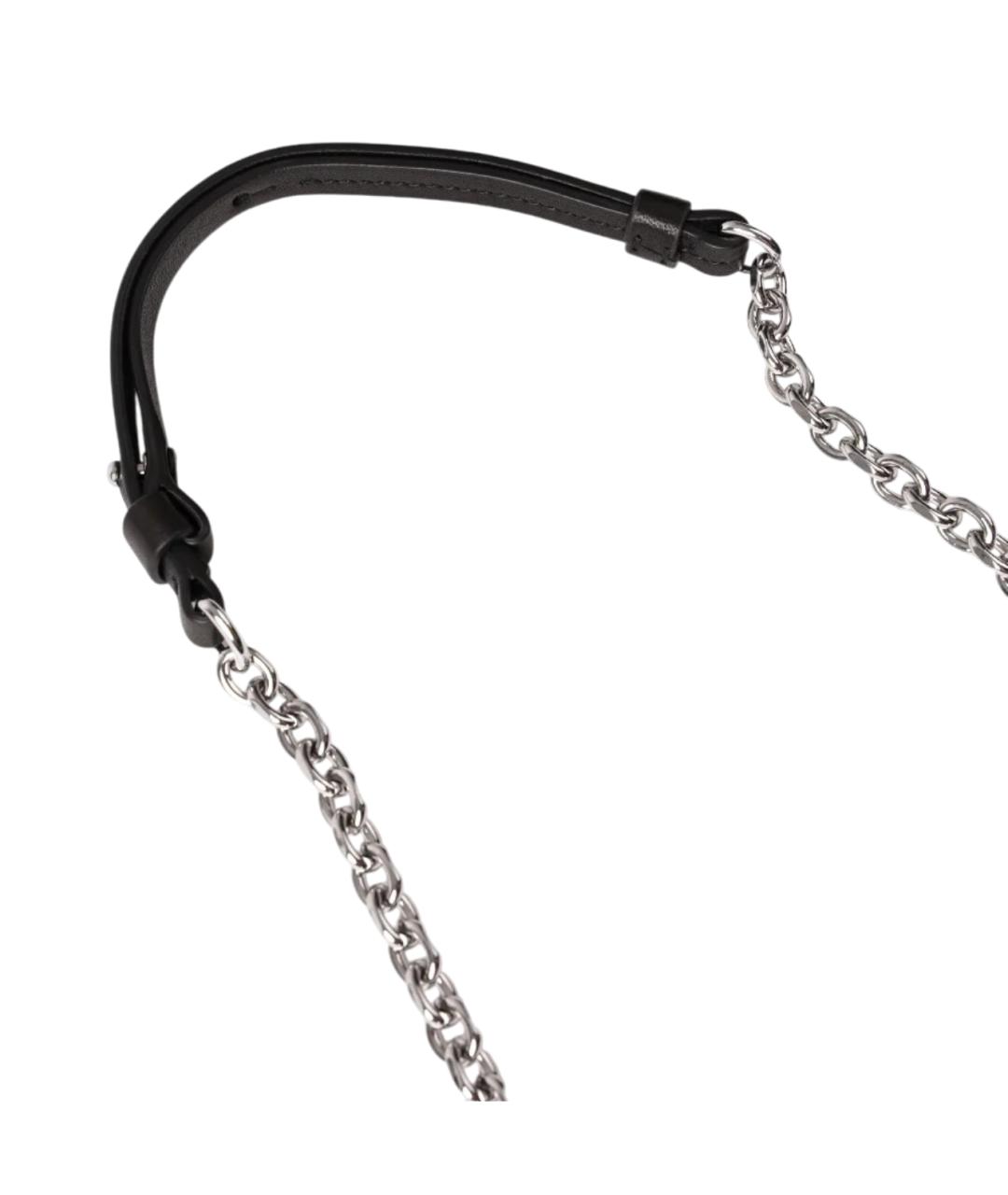 MAISON MARGIELA Черная кожаная сумка с короткими ручками, фото 4