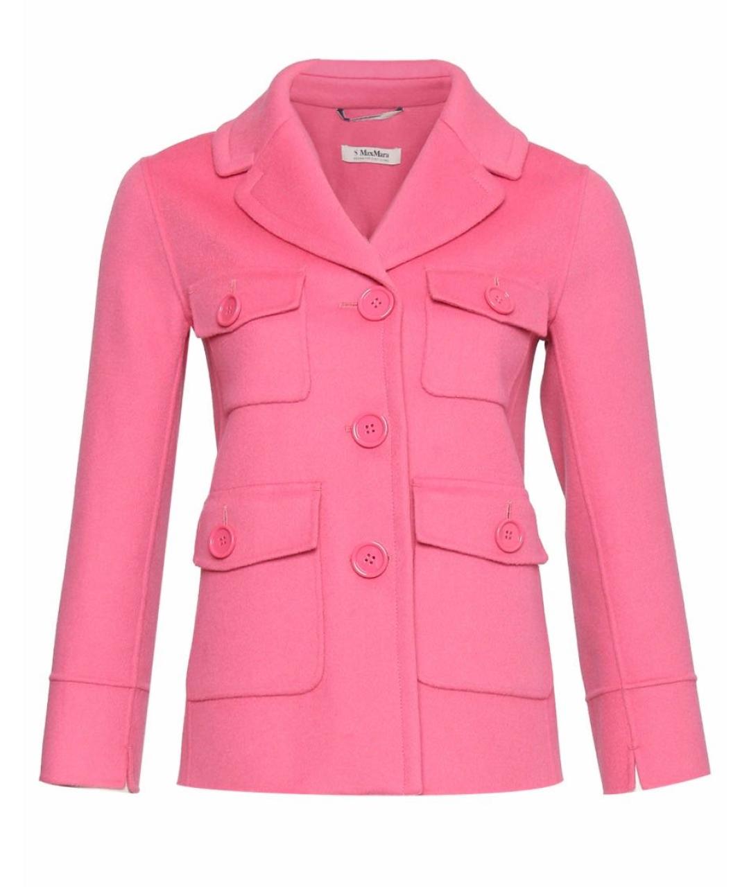 MAX MARA Розовое шерстяное пальто, фото 1