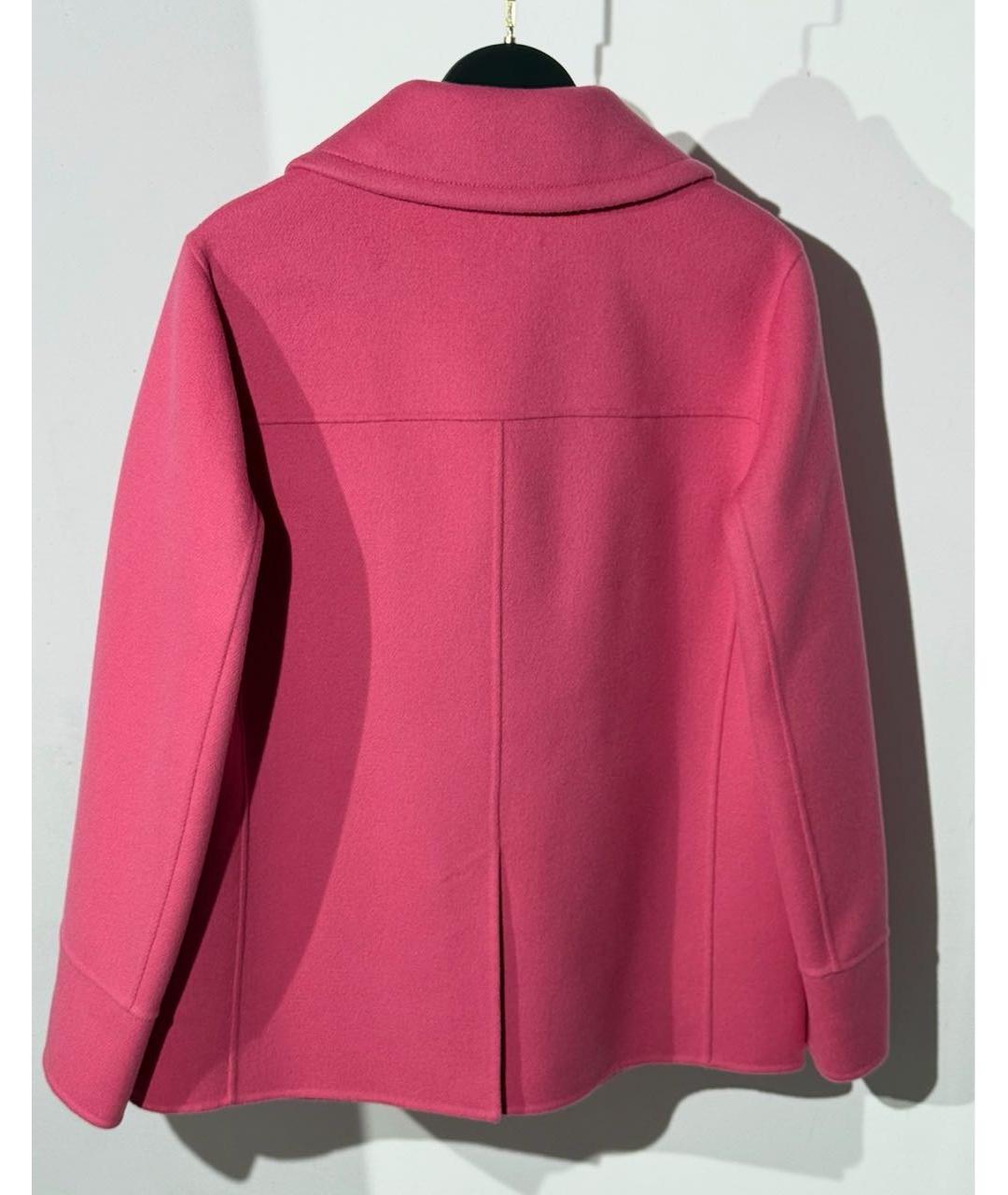 MAX MARA Розовое шерстяное пальто, фото 2
