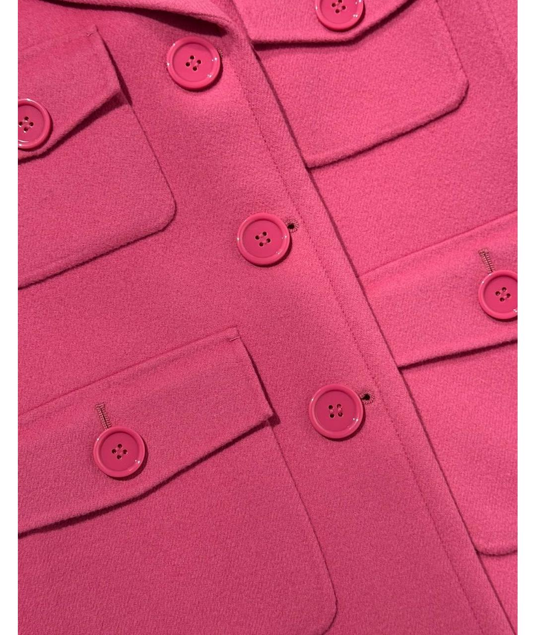 MAX MARA Розовое шерстяное пальто, фото 4