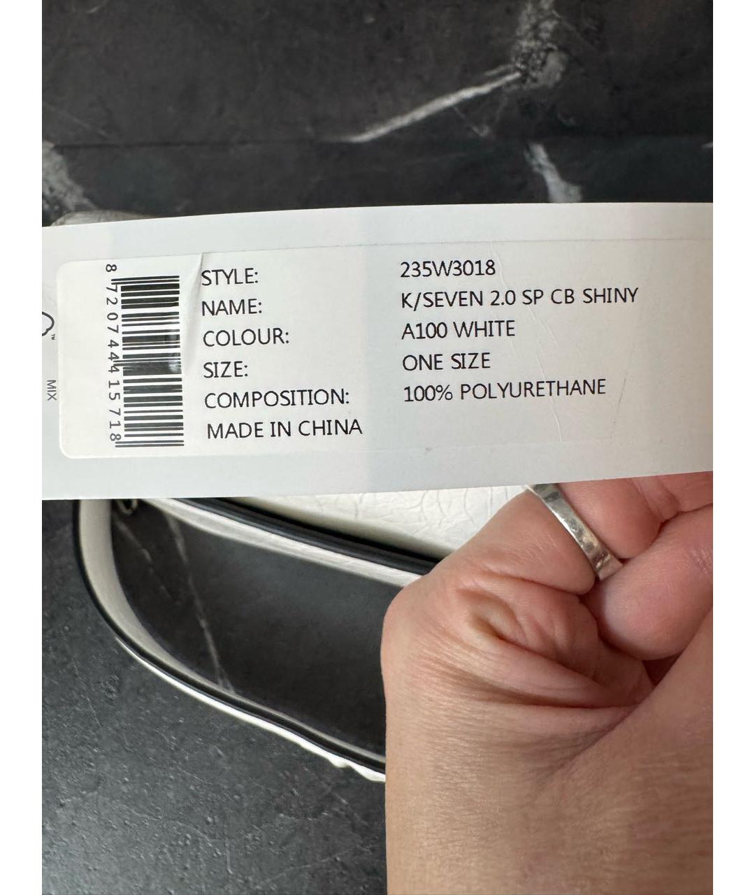 KARL LAGERFELD Белая сумка через плечо из искусственной кожи, фото 7