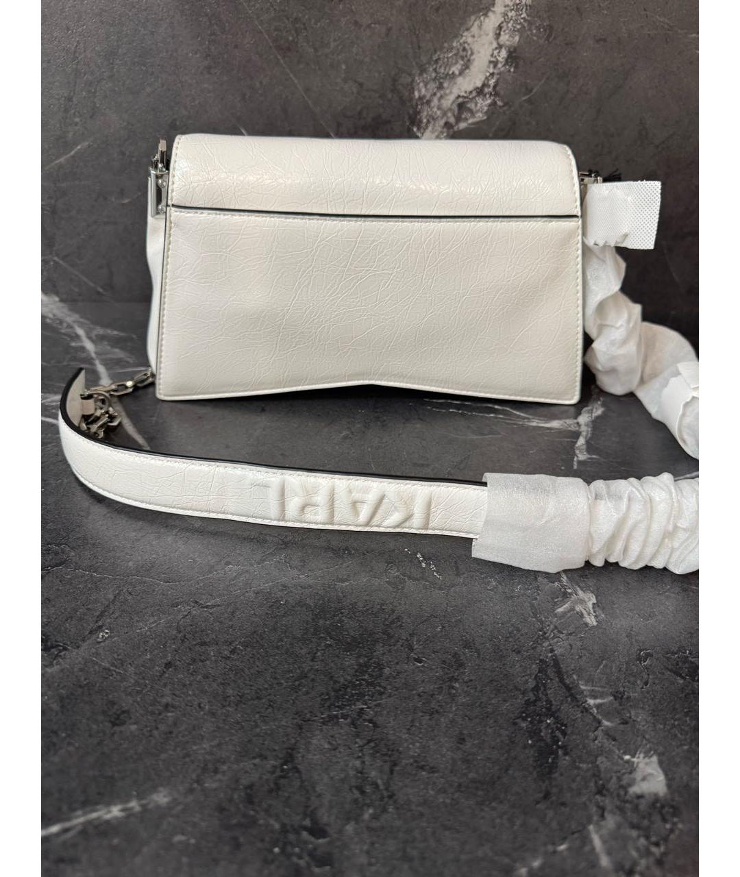 KARL LAGERFELD Белая сумка через плечо из искусственной кожи, фото 3