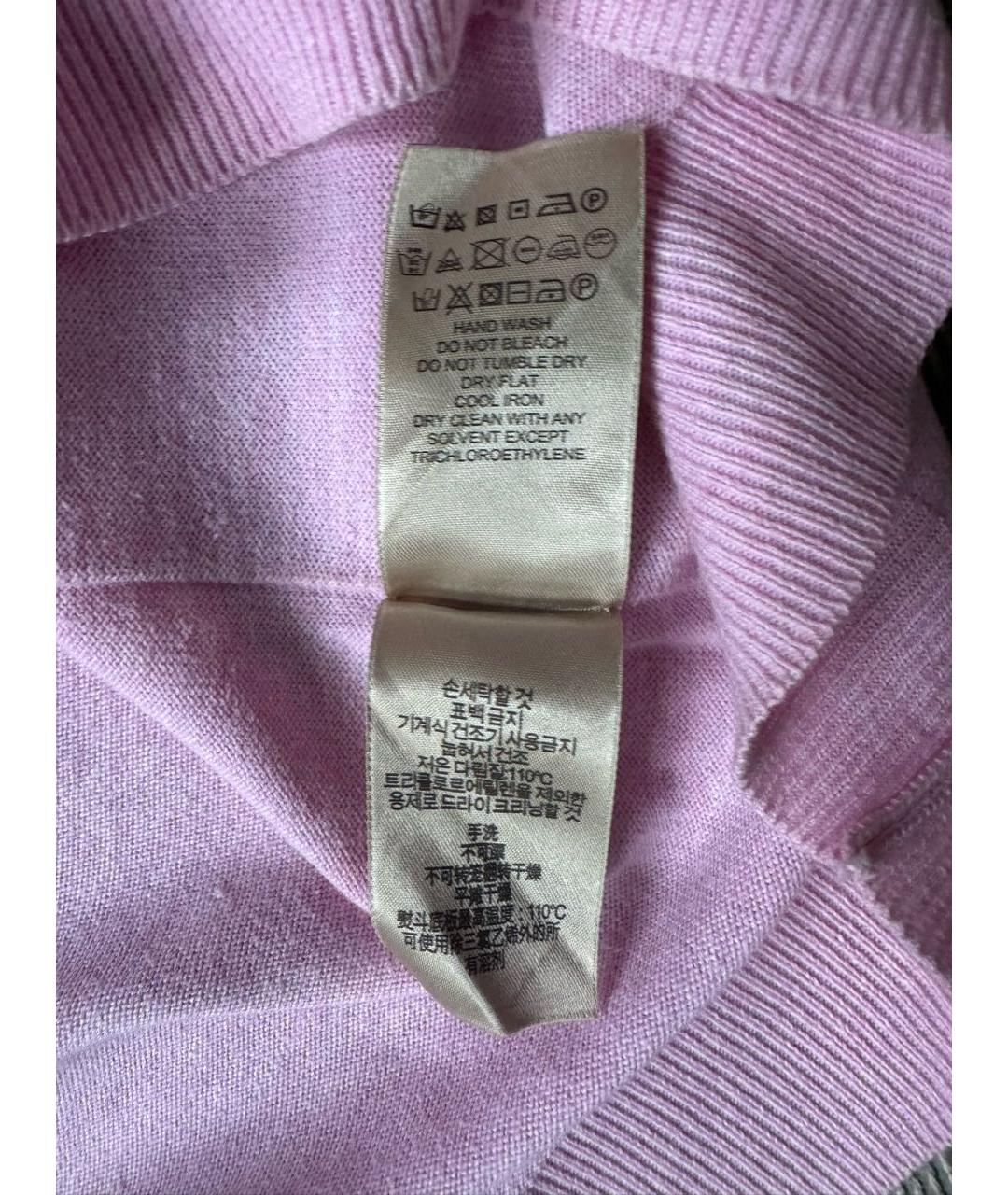 BURBERRY Розовый хлопковый джемпер / свитер, фото 5