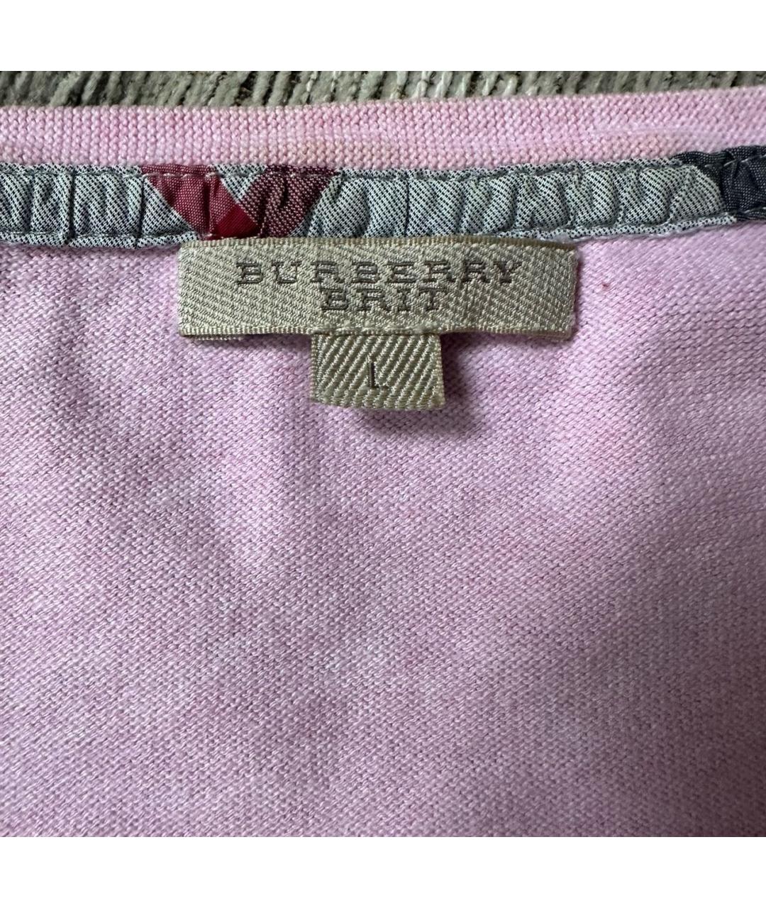 BURBERRY Розовый хлопковый джемпер / свитер, фото 3