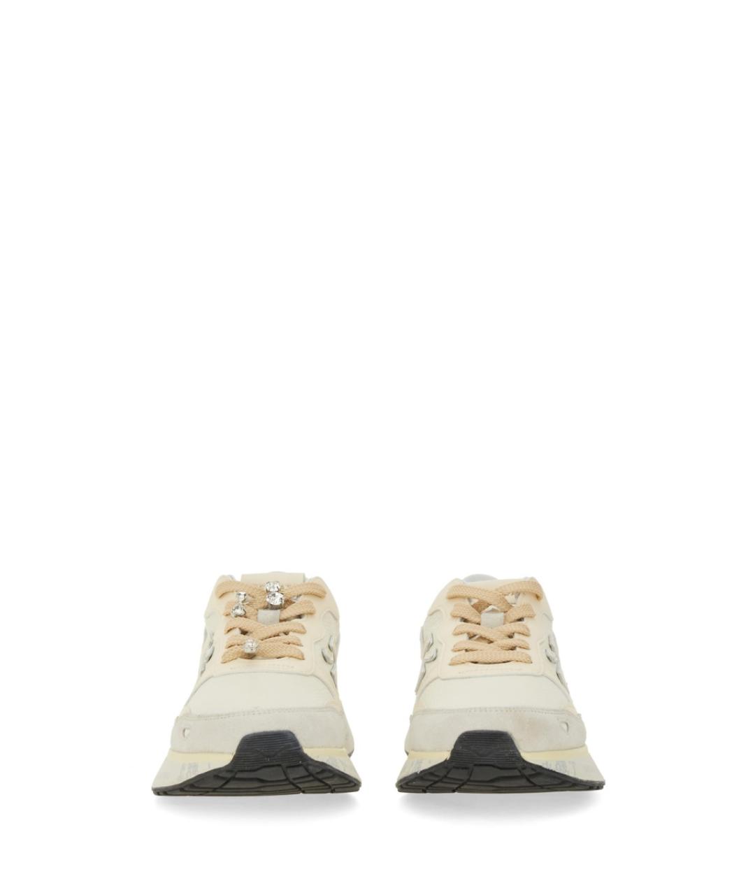 PREMIATA Бежевые кожаные кроссовки, фото 4