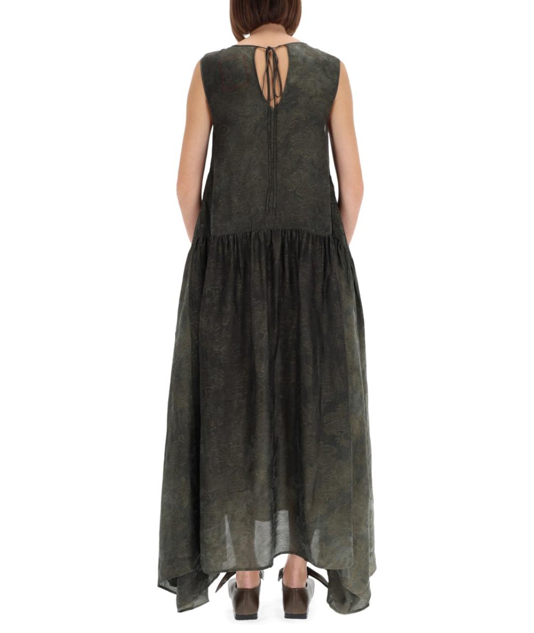 UMA WANG Зеленые вискозное повседневное платье, фото 3