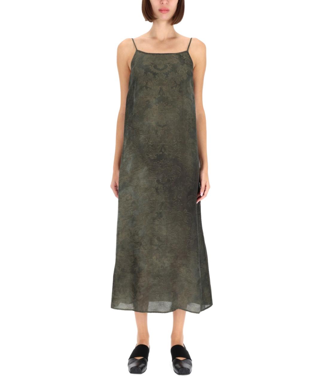 UMA WANG Зеленые вискозное повседневное платье, фото 4