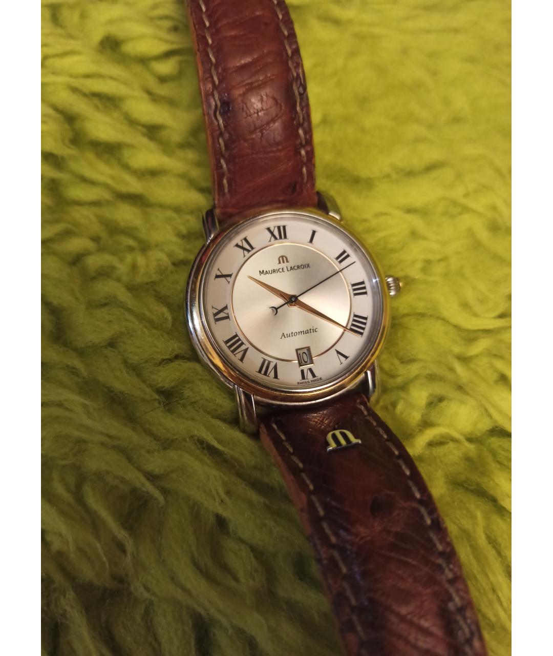 MAURICE LACROIX Коричневые часы из золота и стали, фото 2