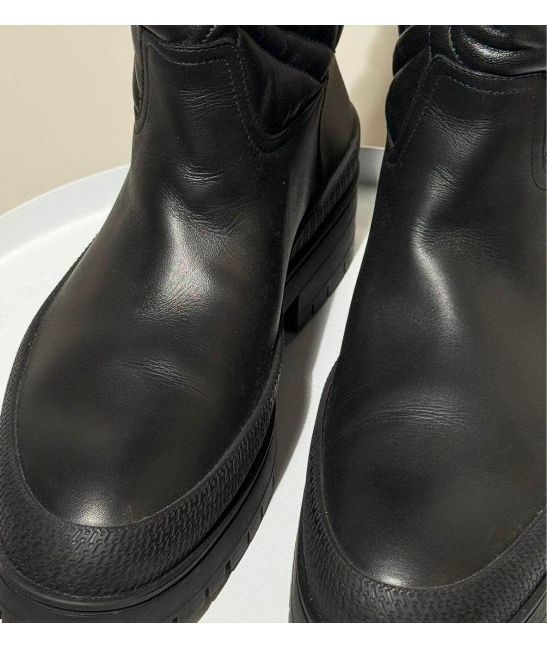 HERMES Черные кожаные сапоги, фото 3
