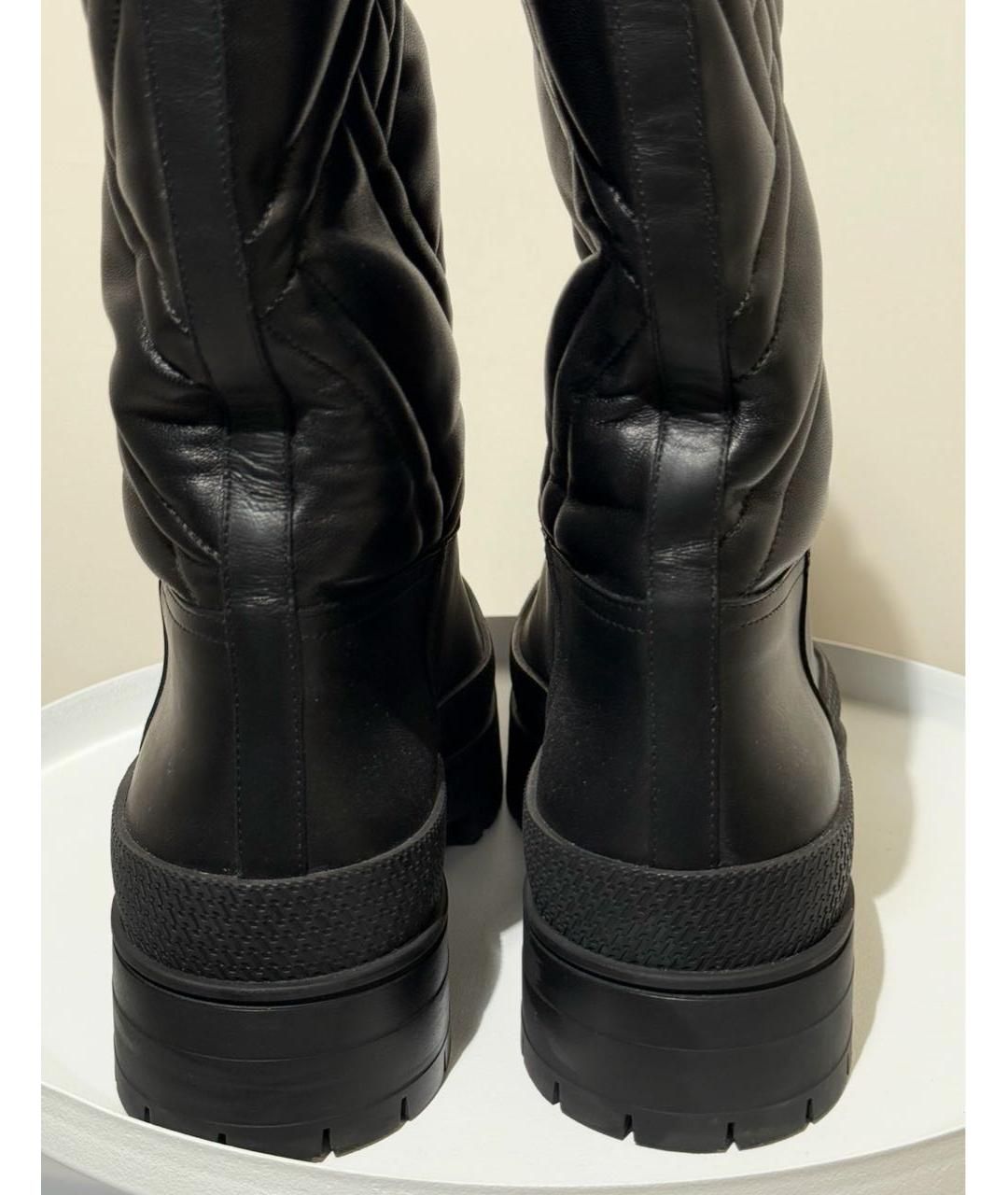 HERMES Черные кожаные сапоги, фото 4