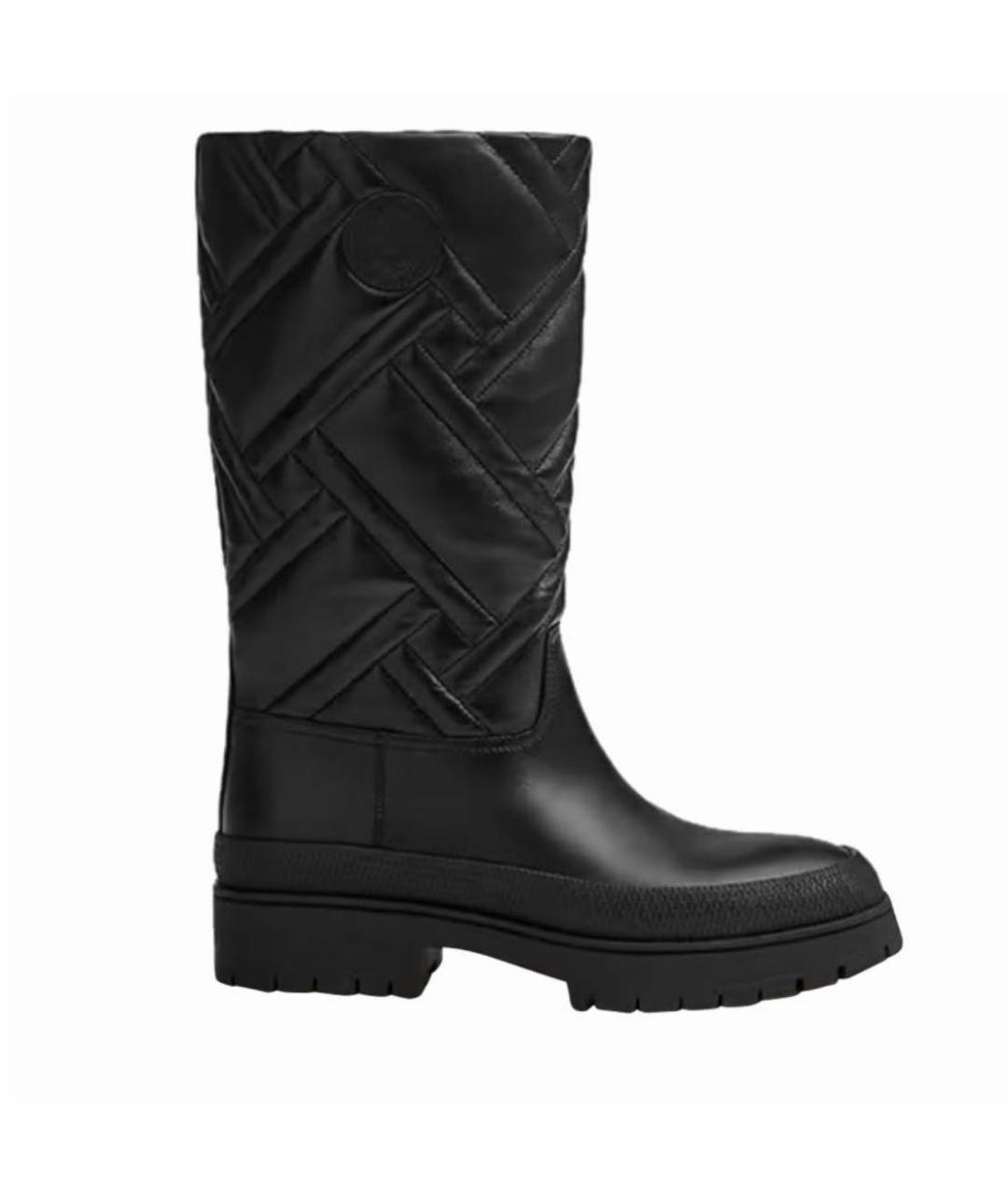 HERMES Черные кожаные сапоги, фото 1