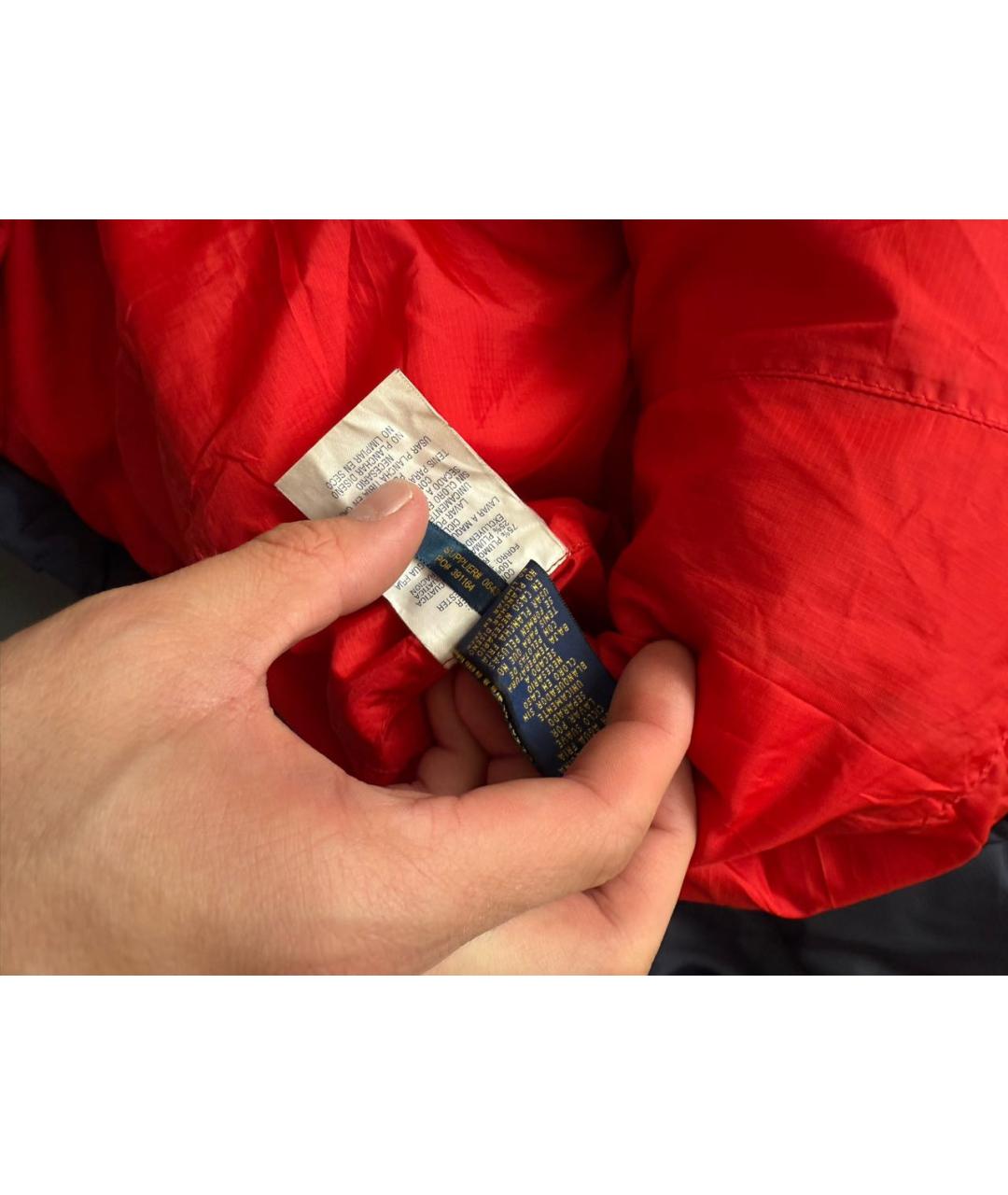 POLO RALPH LAUREN Темно-синий полиэстеровый пуховик, фото 5