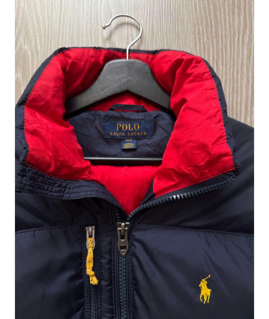 POLO RALPH LAUREN Темно-синий полиэстеровый пуховик, фото 3