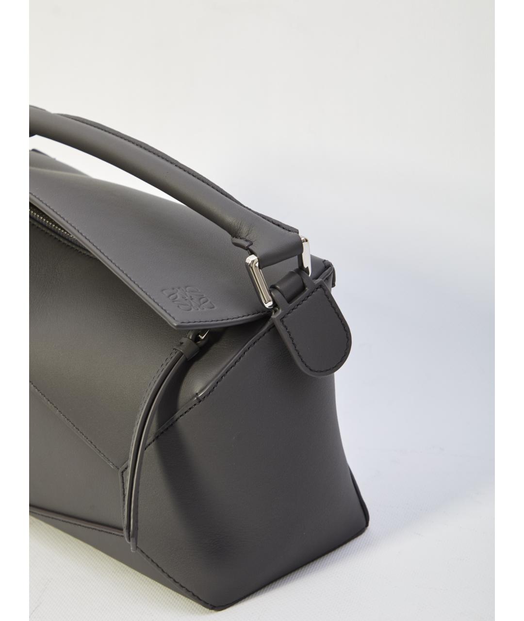 LOEWE Серая кожаная сумка через плечо, фото 4