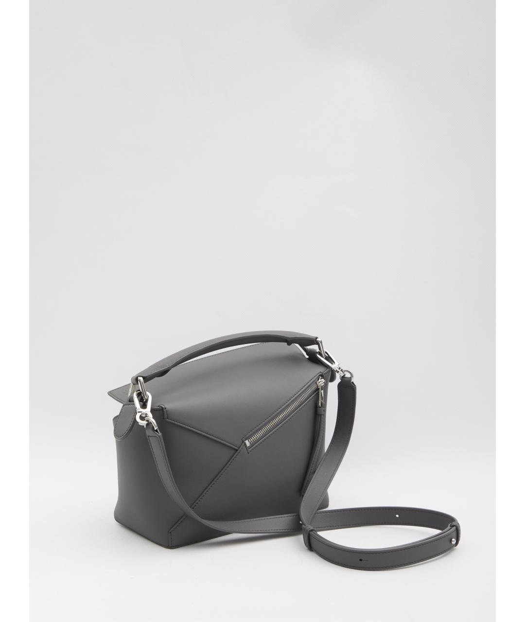 LOEWE Серая кожаная сумка через плечо, фото 2