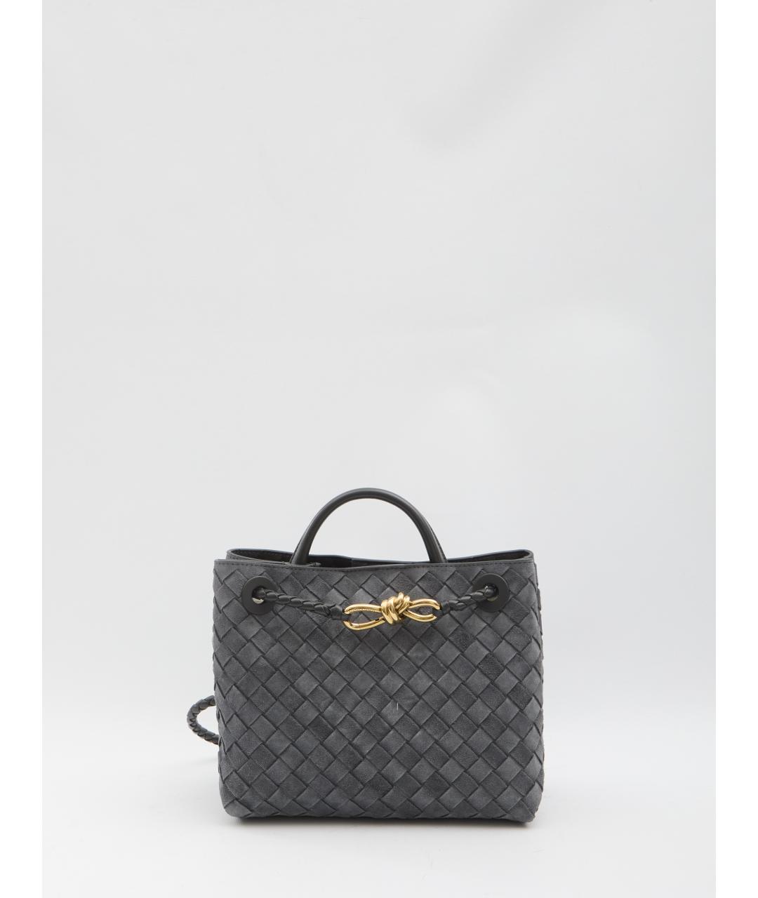 BOTTEGA VENETA Серая замшевая сумка тоут, фото 5