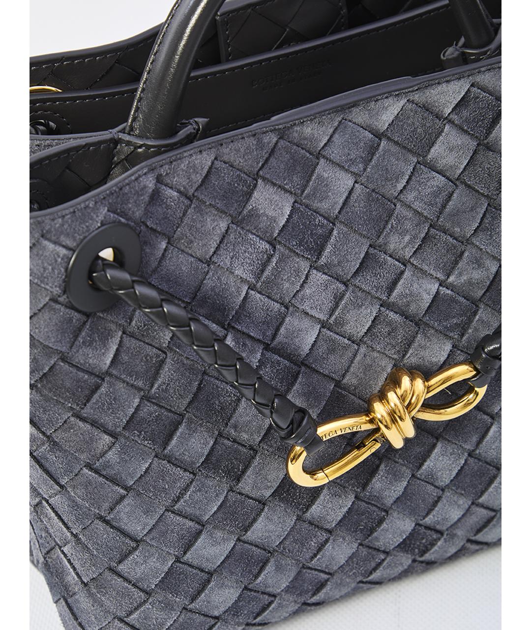 BOTTEGA VENETA Серая замшевая сумка тоут, фото 4