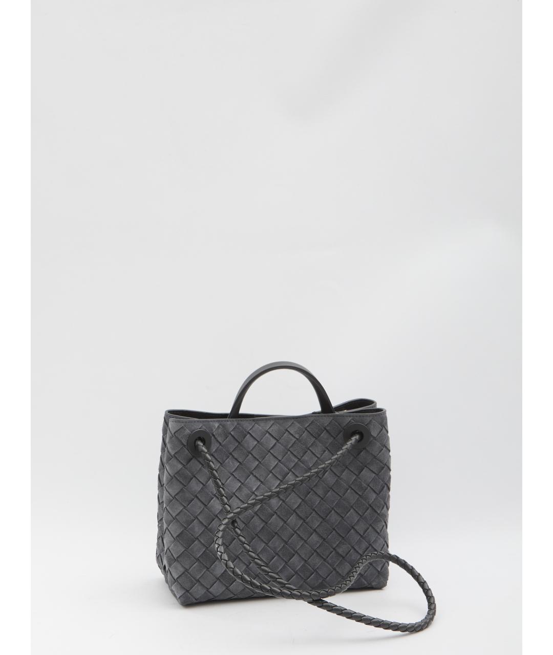 BOTTEGA VENETA Серая замшевая сумка тоут, фото 2